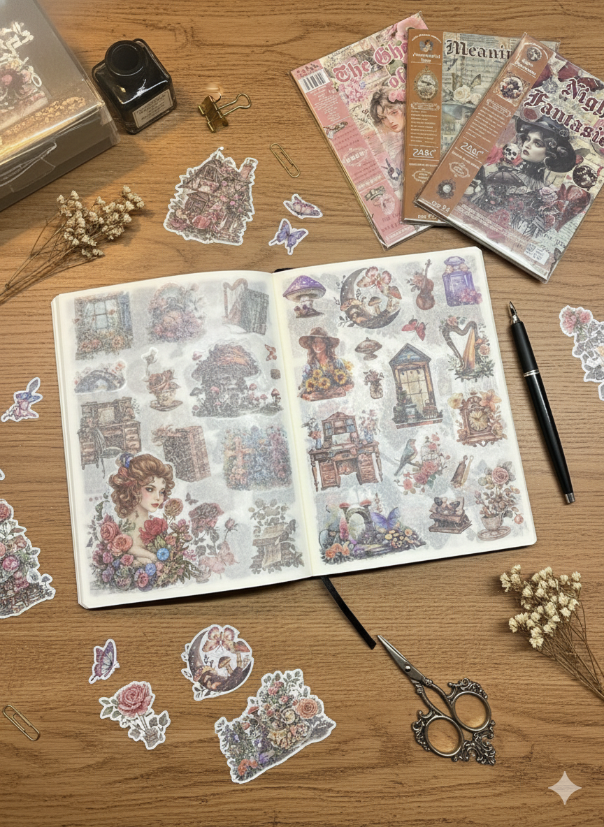 Journal craft - diy cut sticker book-any 1 book