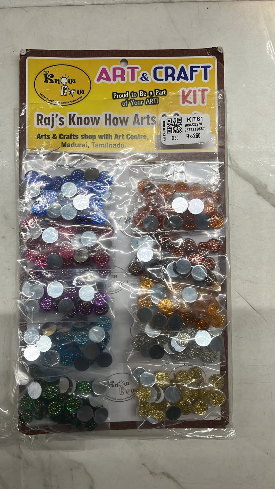 Multi Dot plastic kundan kit 60