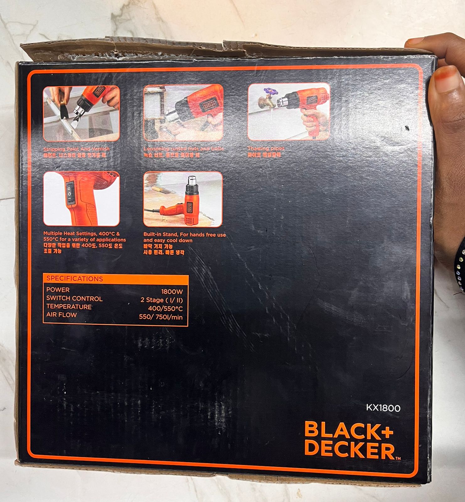 Black -Decker Heat Gun forpacking purposes-1piece
