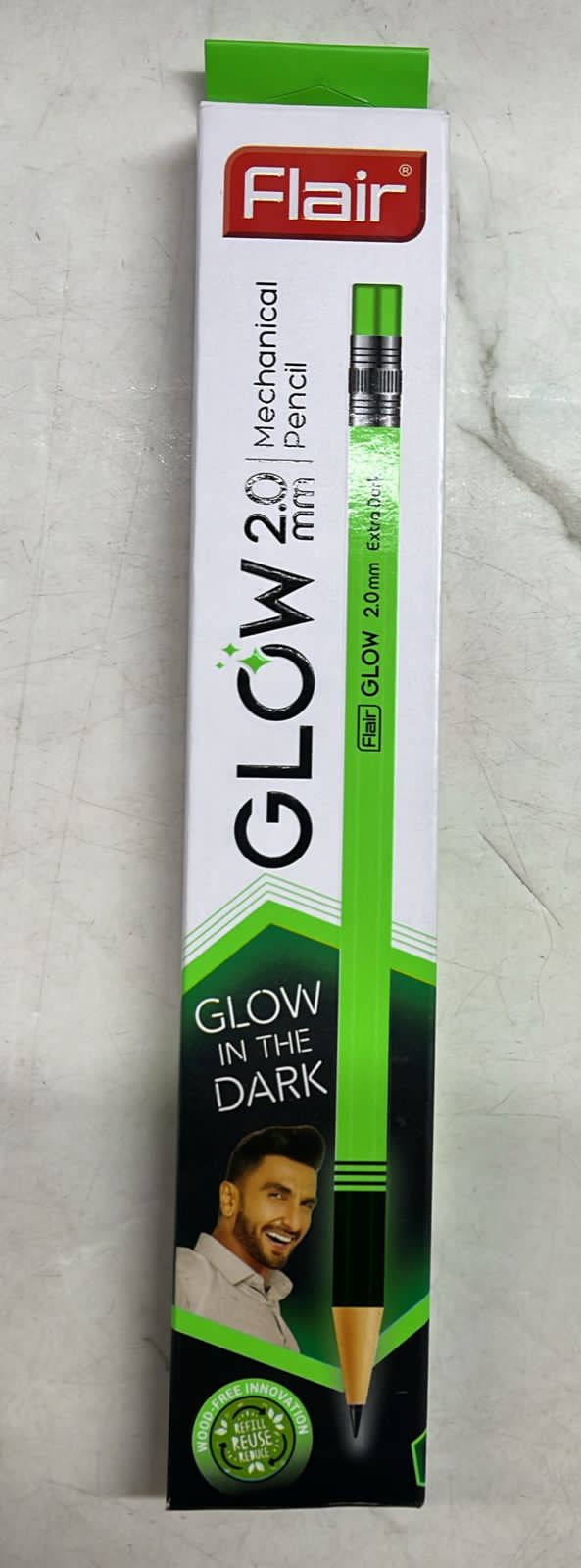 Flair mechanical pencil glow in the dark 2.0mm  lead