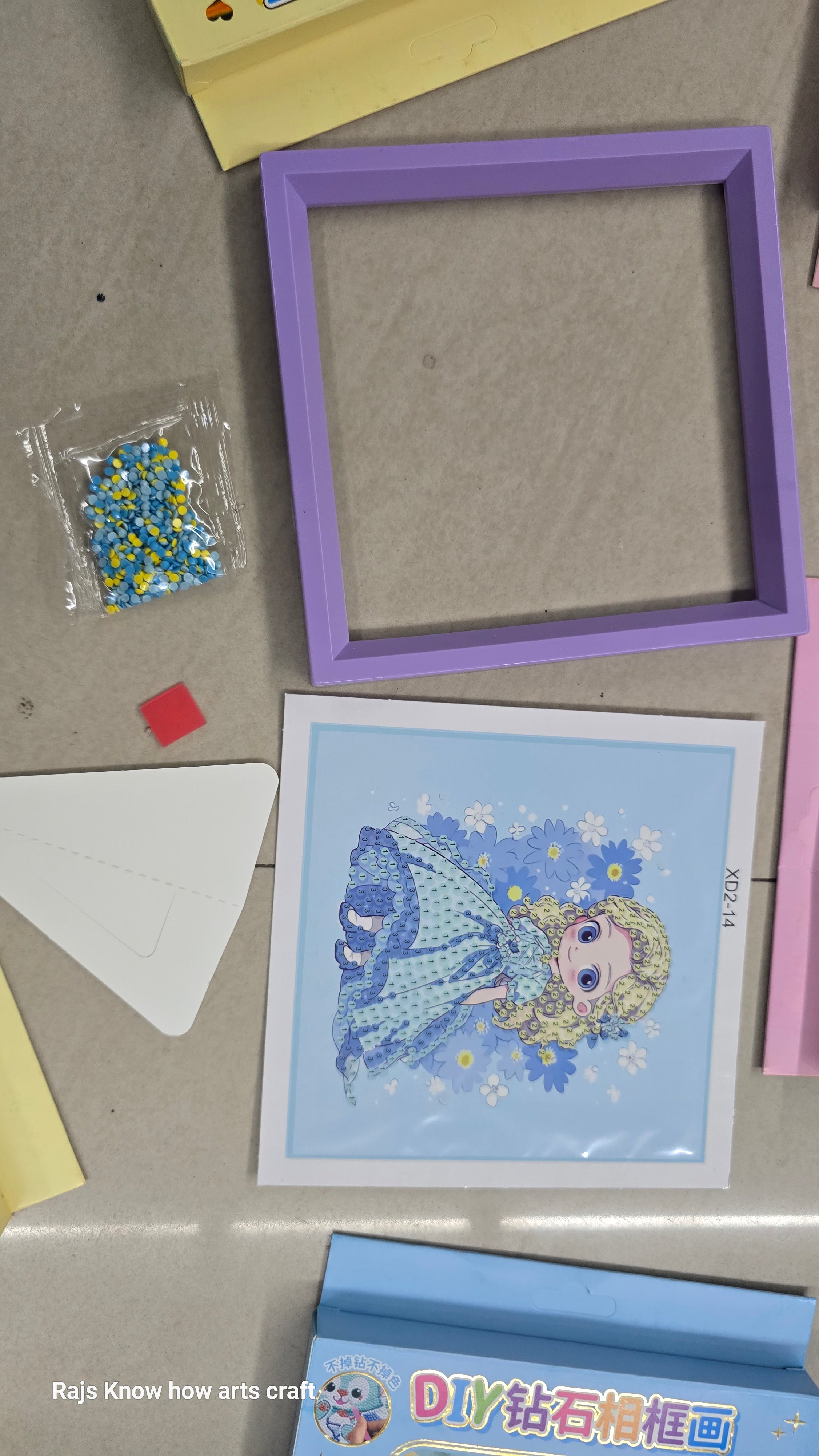 Diamond painting 15x15 cm assorted kit -1 piece -Dia15