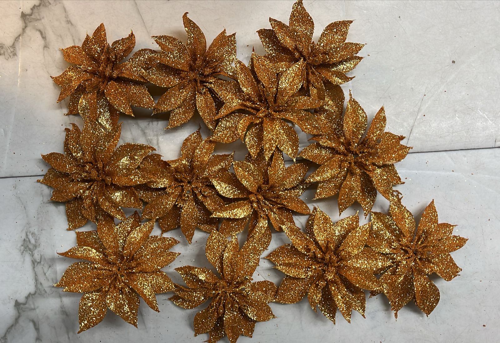 Glitter golden flower 5 piece