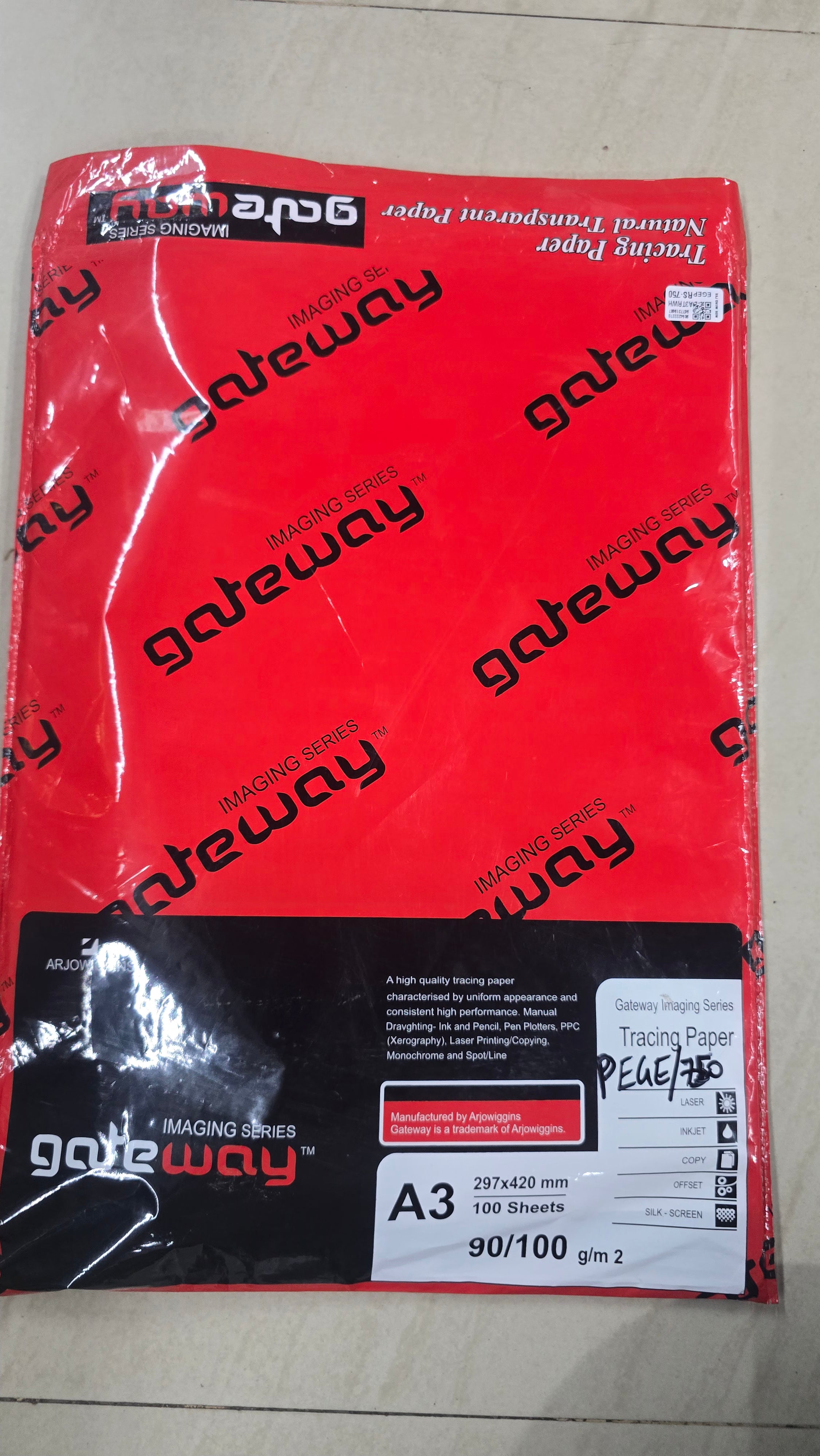 Tracing paper gateway A3 sheets 100sheets  whole sale pack