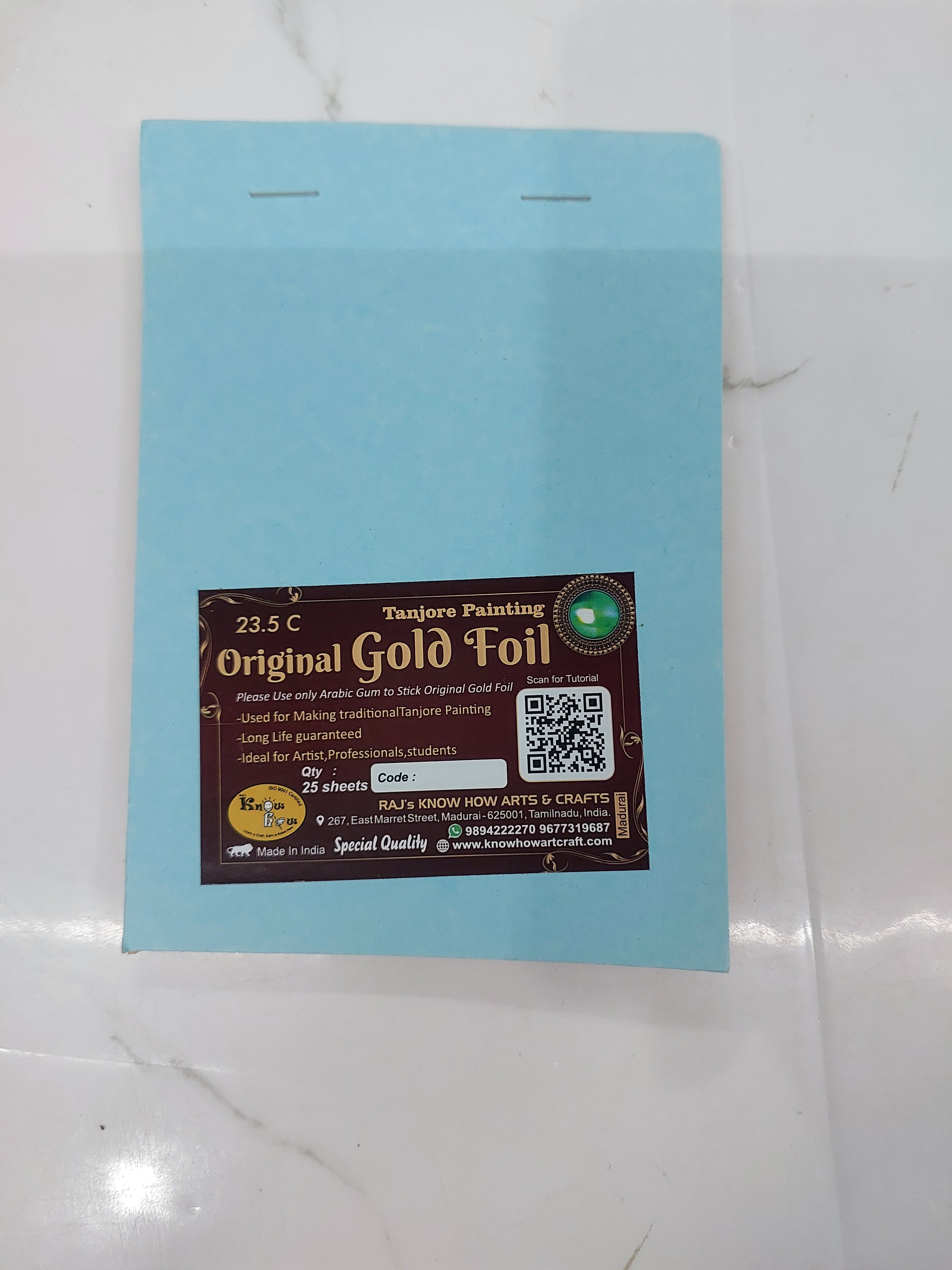 22  carat Tanjore Painting Gold Foil.WHATSAPp us for stock availablity ,price and get it.