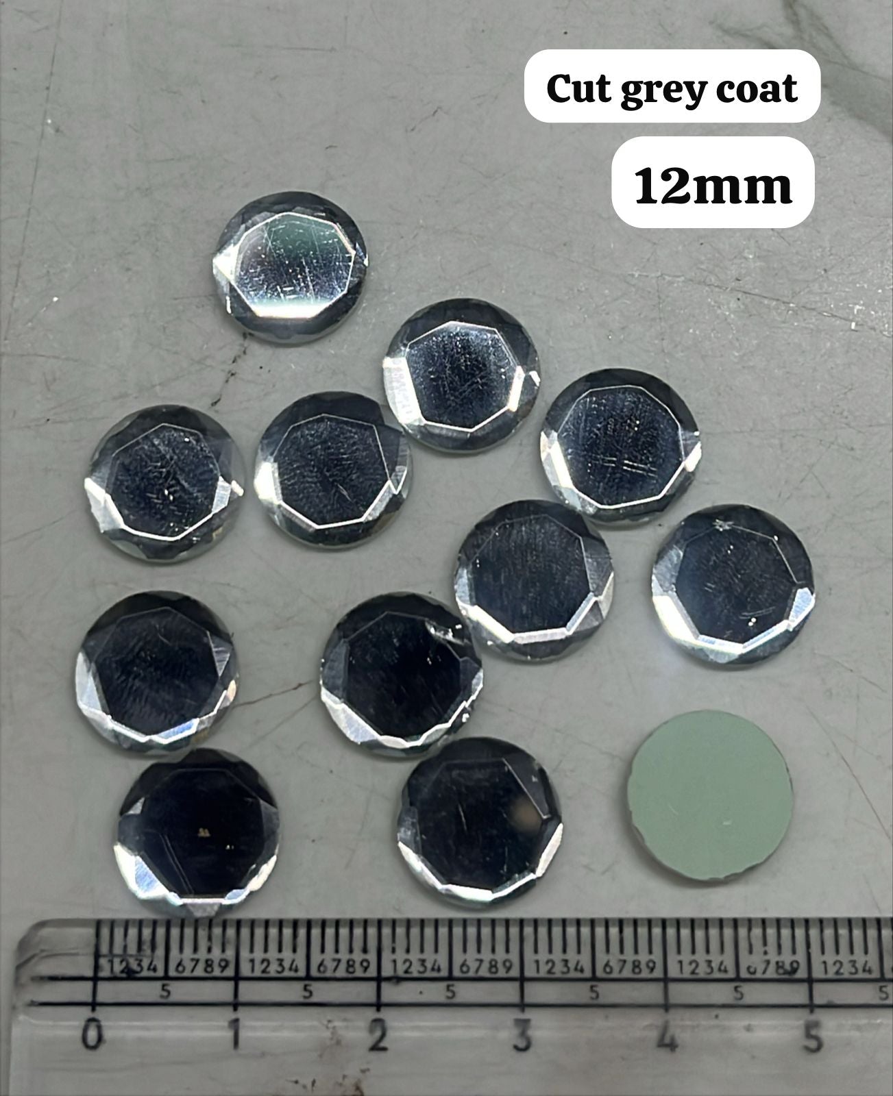 Grey cut roundTanjore Painting Jaipur Kundan stones-50 stones in a pack