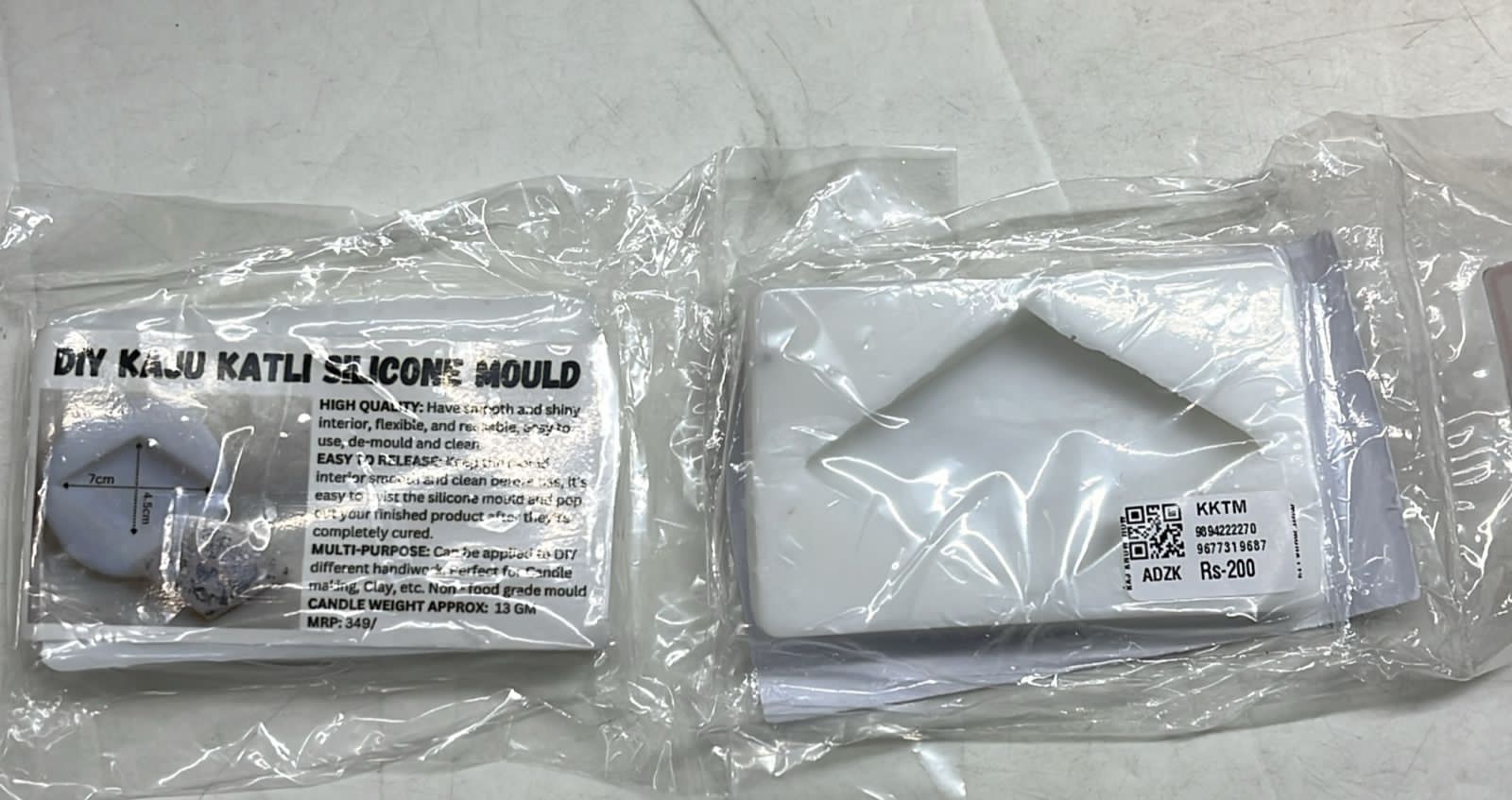 Diy Kaju Katli Silicon Mold 1 piece-KKTM