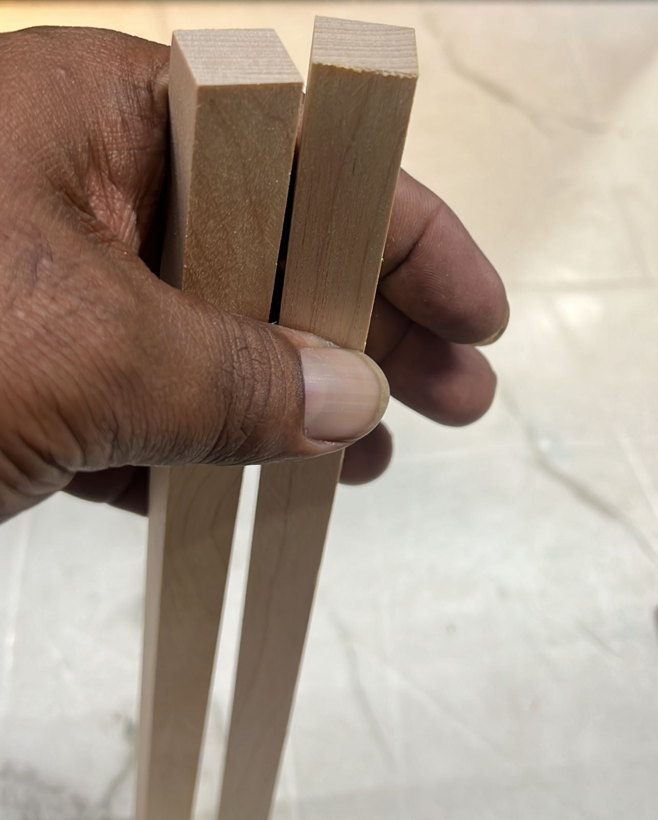 Wooden stick square for craft project