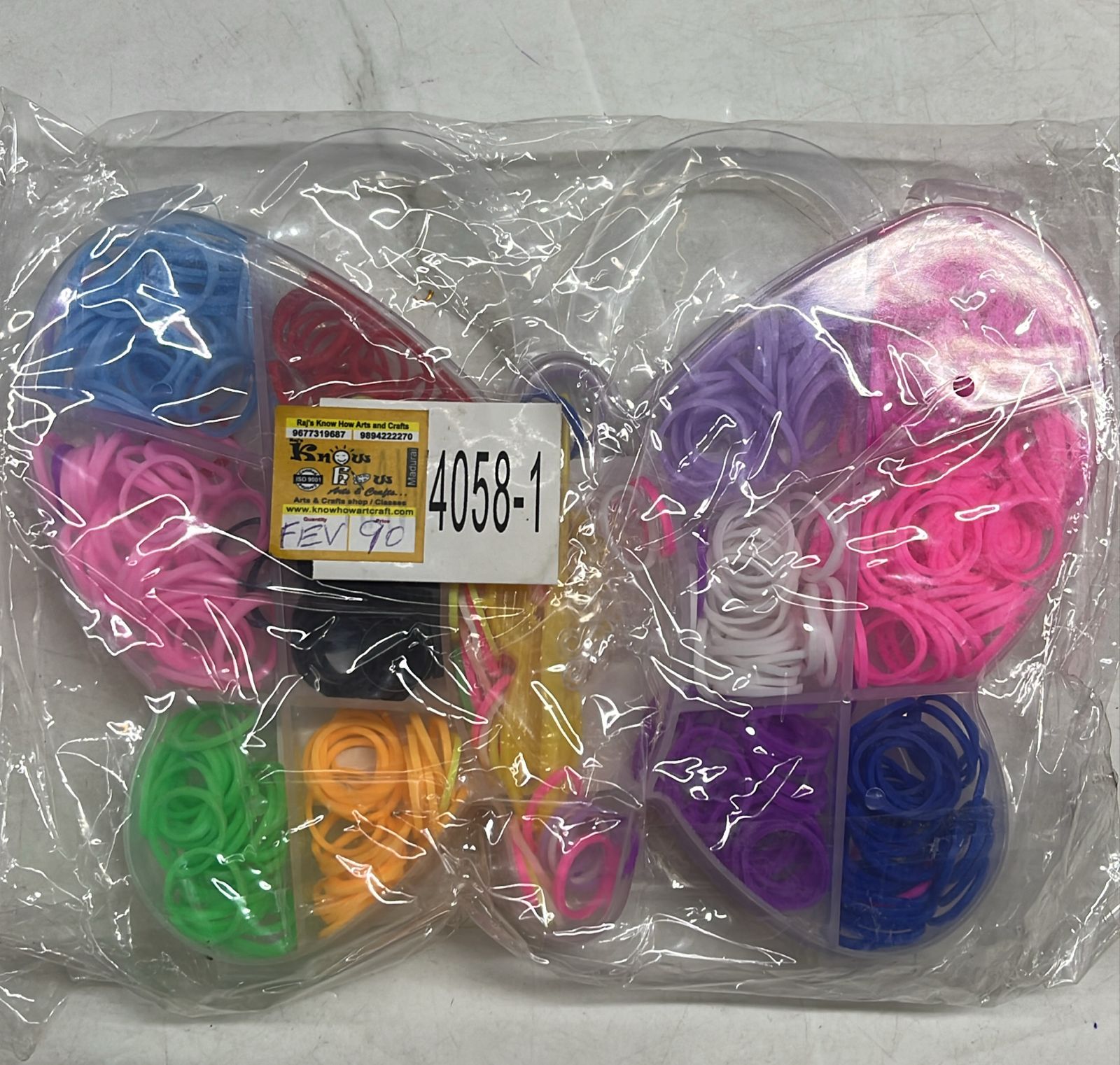 loom band rubber band half inch assorted 1 box -RB90