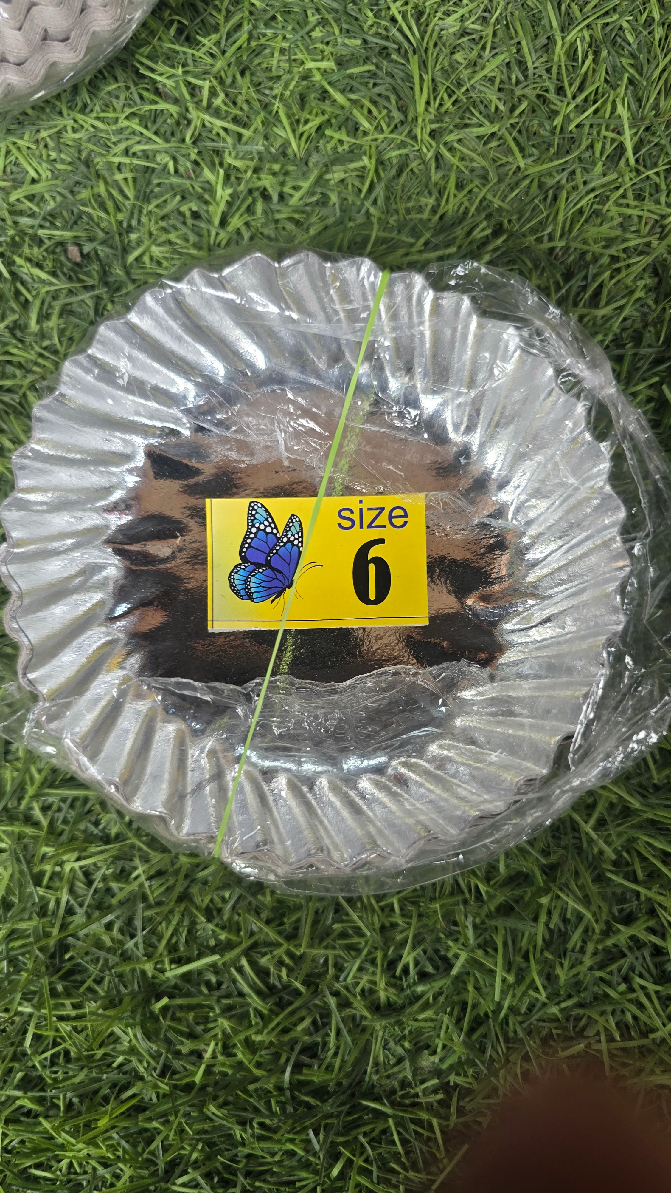 Silver use and throw paper plates -50 plates pack