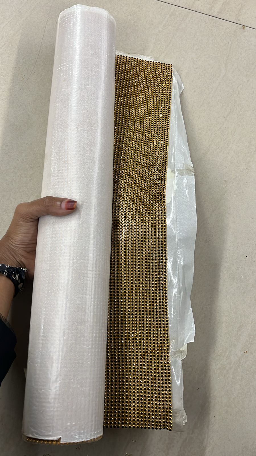 Stone lace Gold Big_140 line full roll