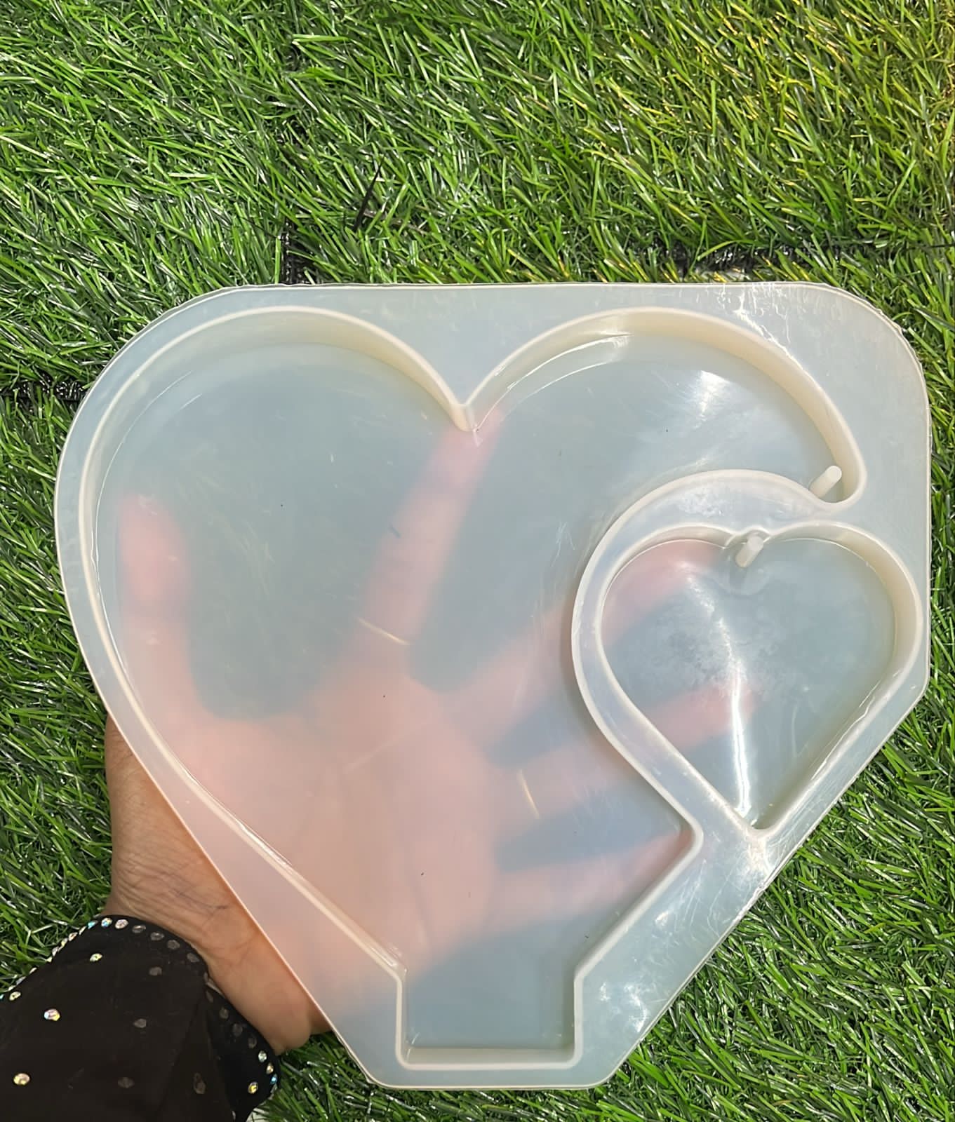 Heart in Heart Stand Resin Mold-HIHSM