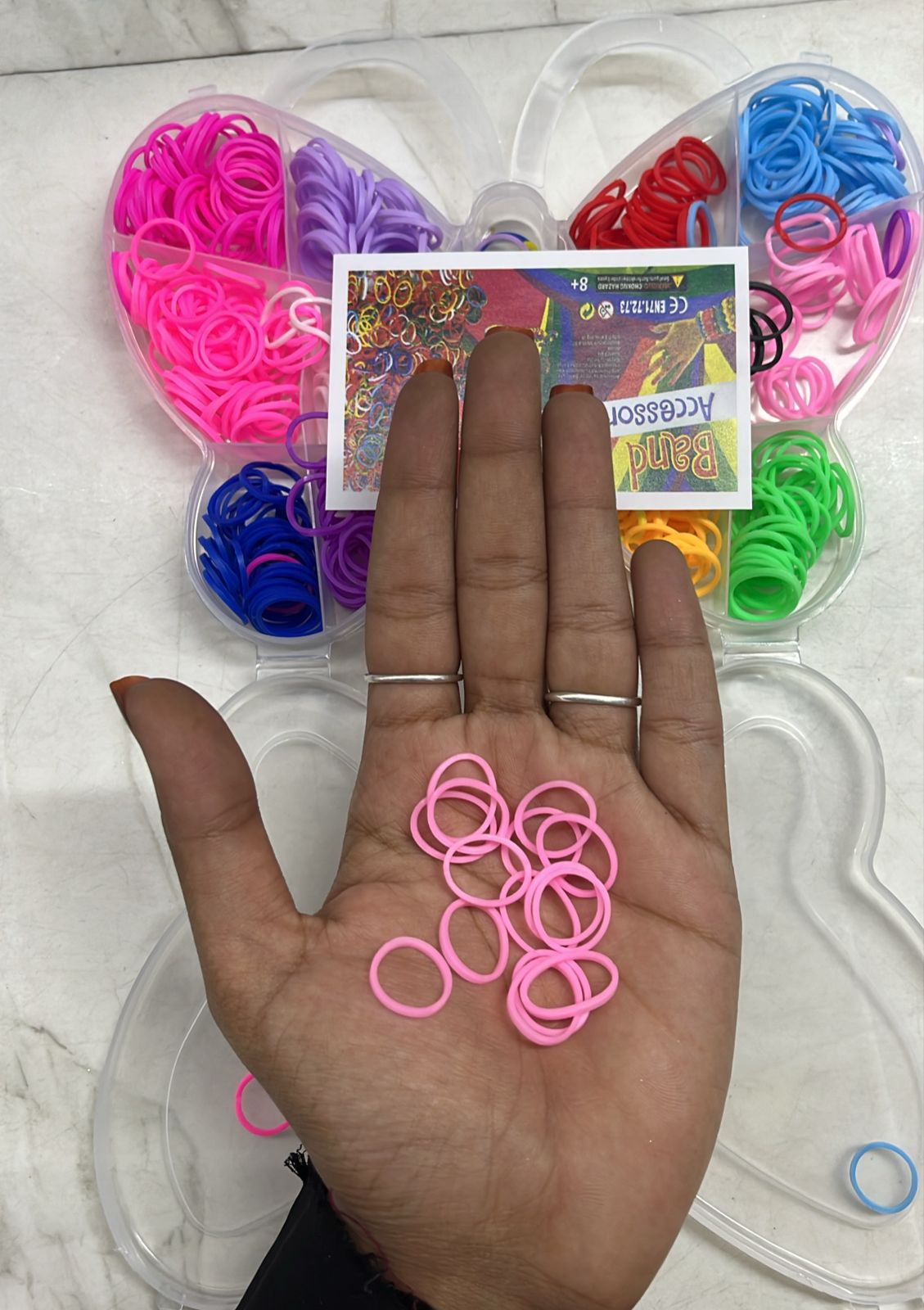 loom band rubber band half inch assorted 1 box -RB90