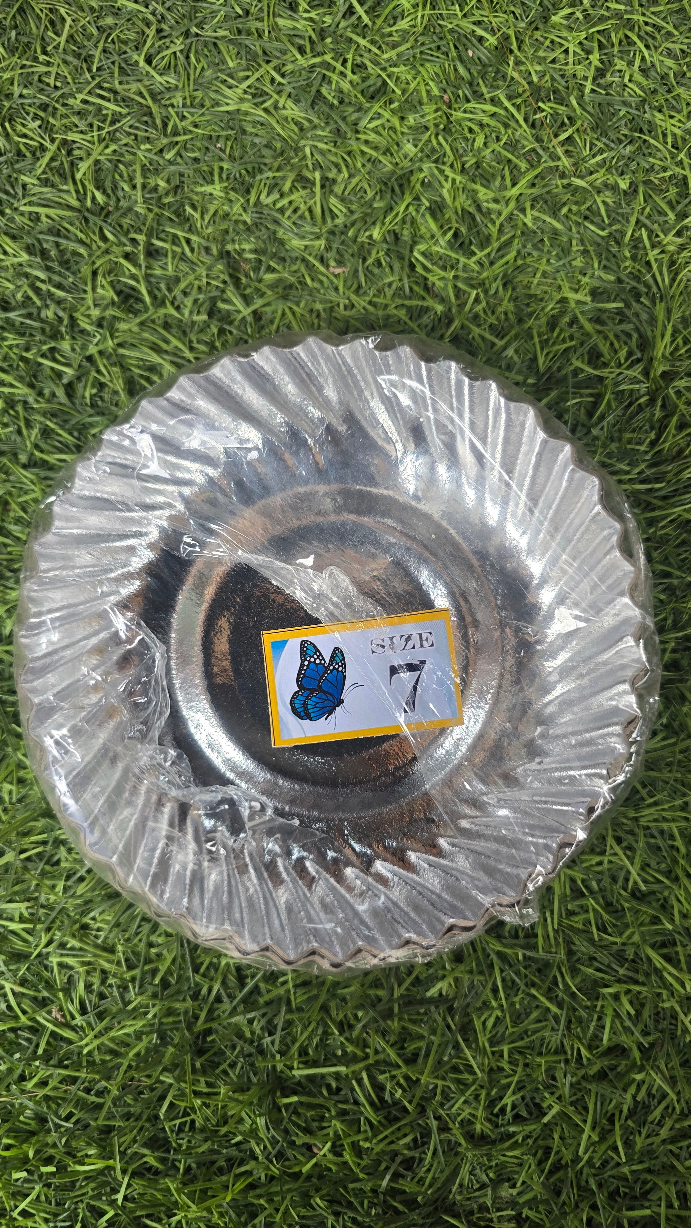 Silver use and throw paper plates -50 plates pack