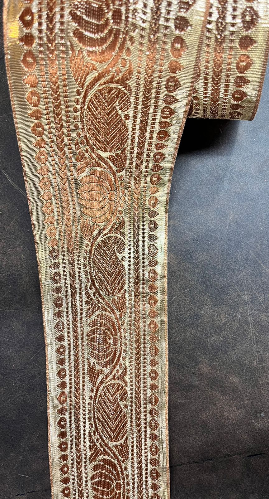 silk border ribbon lace 4 white 5 meter roll