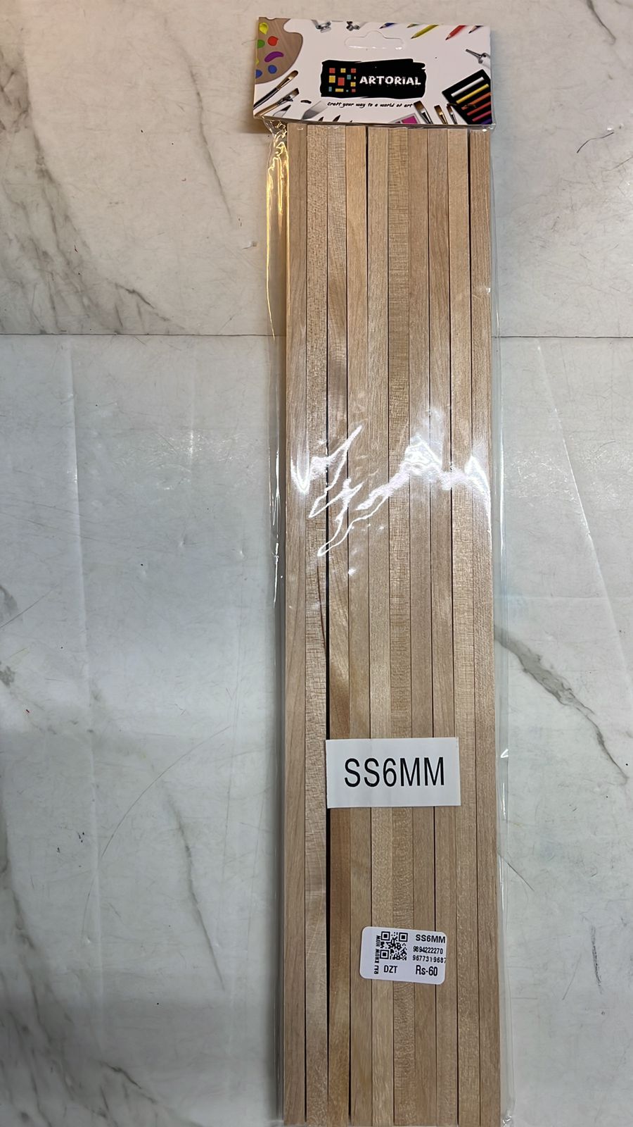 Wooden stick square for craft project