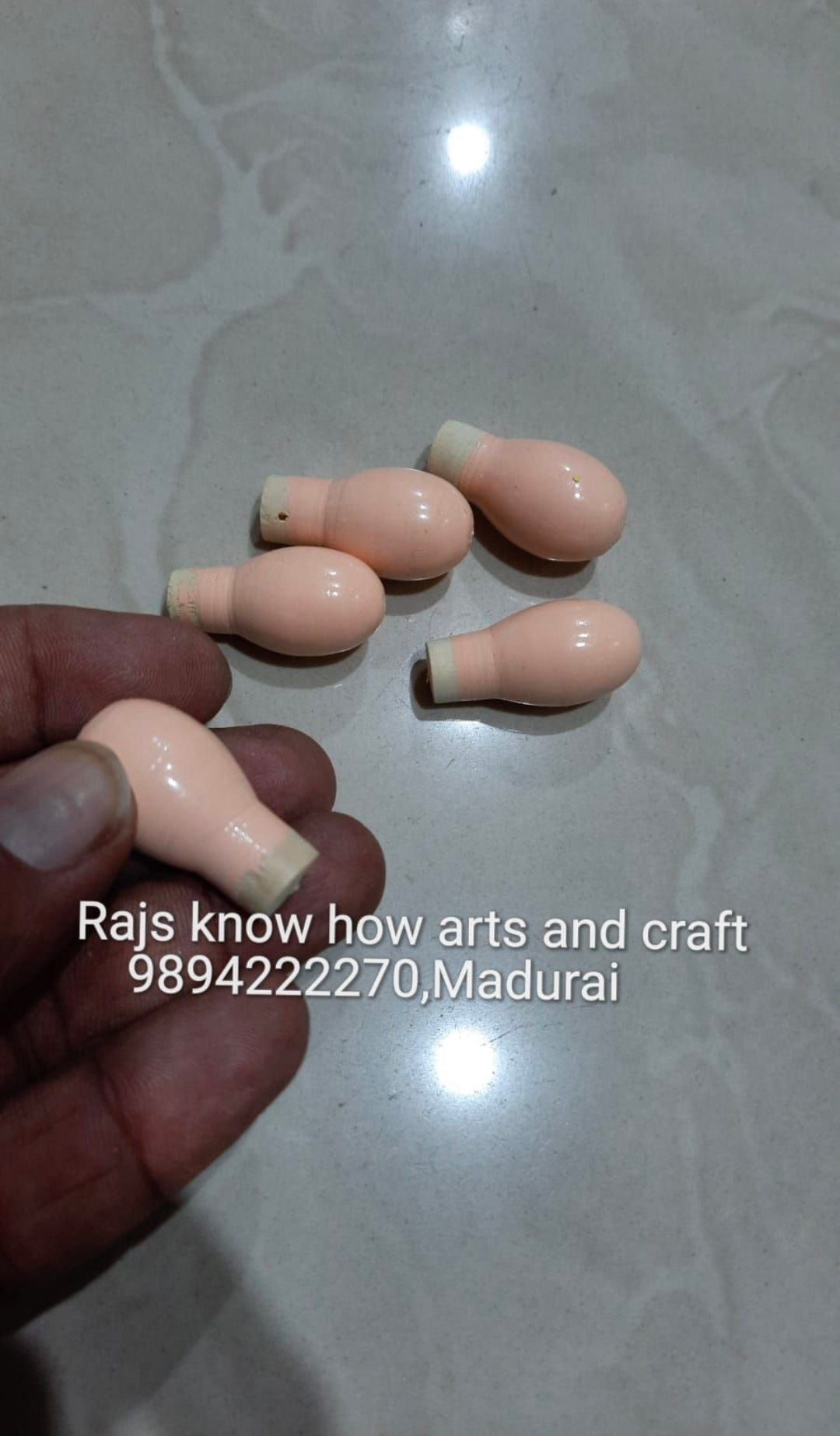 Wooden Head  plain for Thread doll making- 6 piece pack- whead