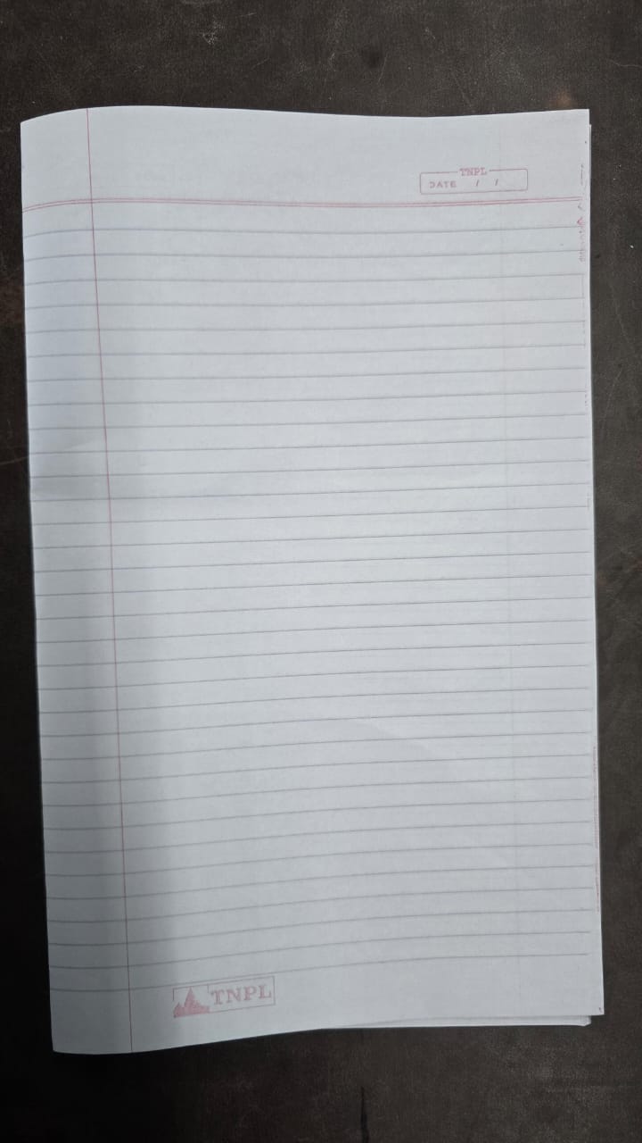 Ruled exam paper -TNPL centum 54gsm 31.5cmx39cm