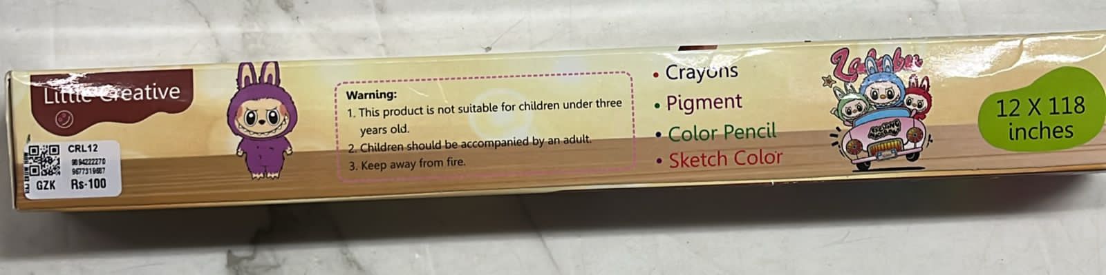 Colour painting roll 12x118 Inches -CRL12