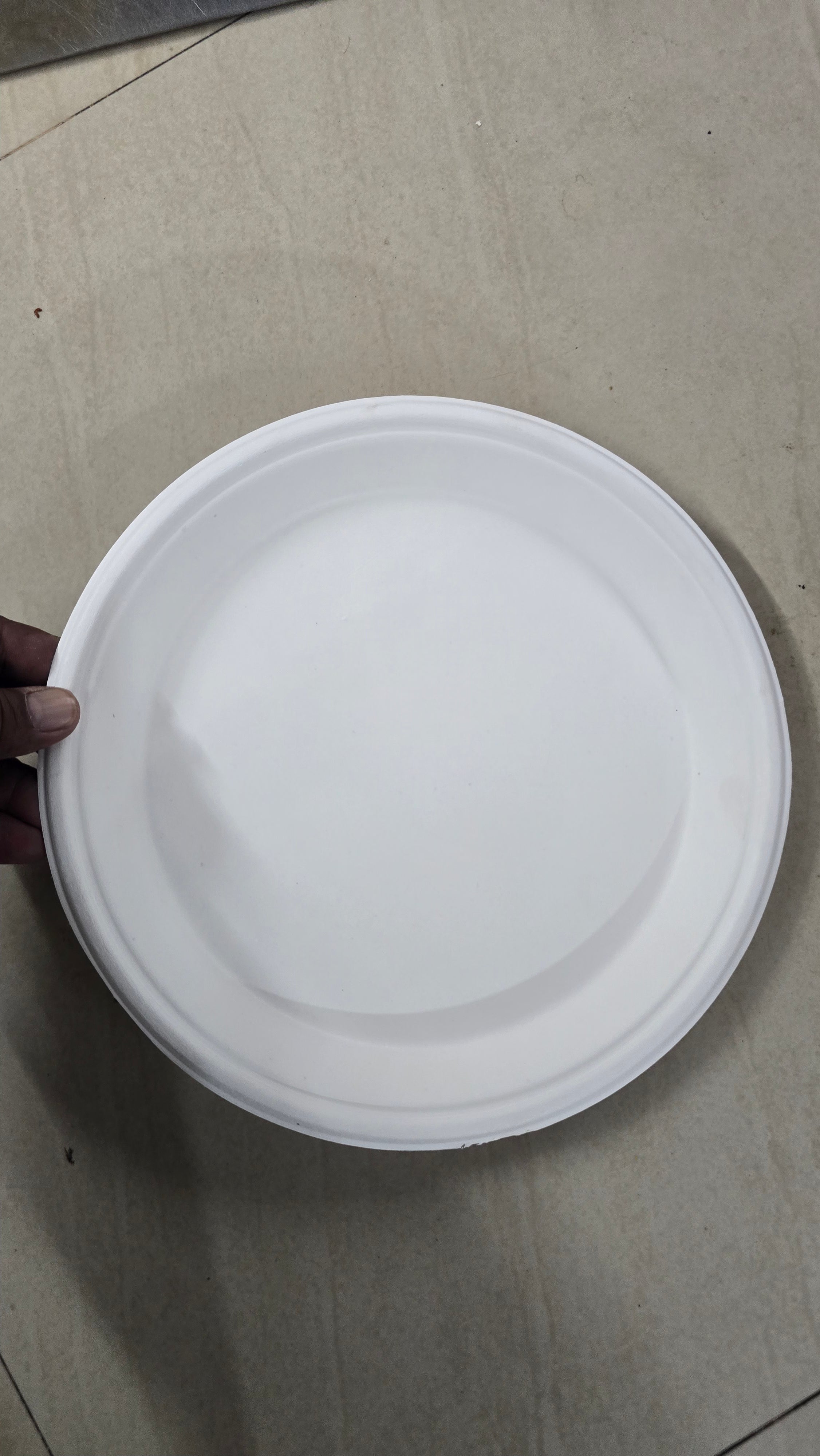 Sugarcane bagasse use and throw plates -25plates in a pack -10 inch approx