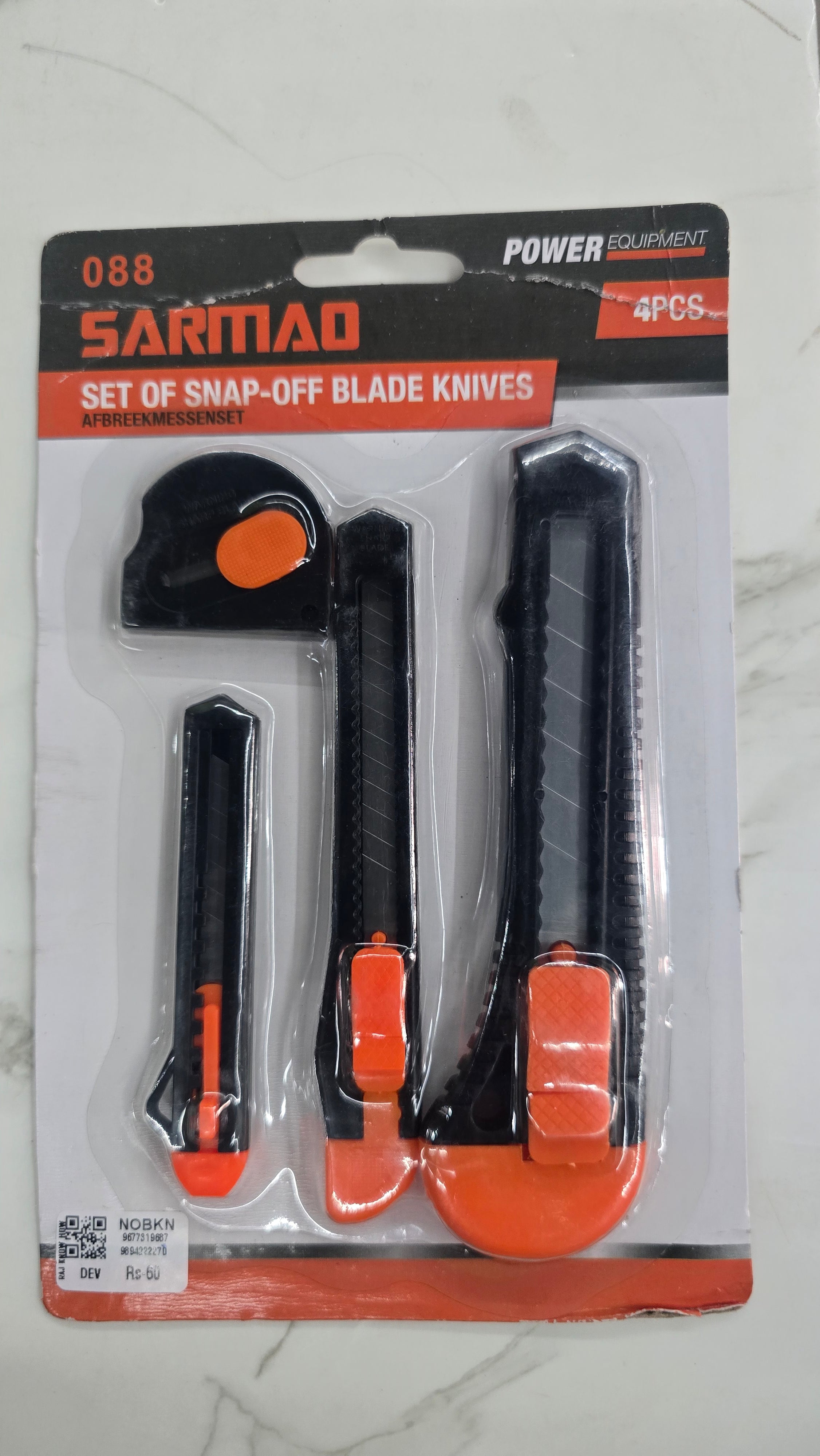 Snap of blade knife set of 4