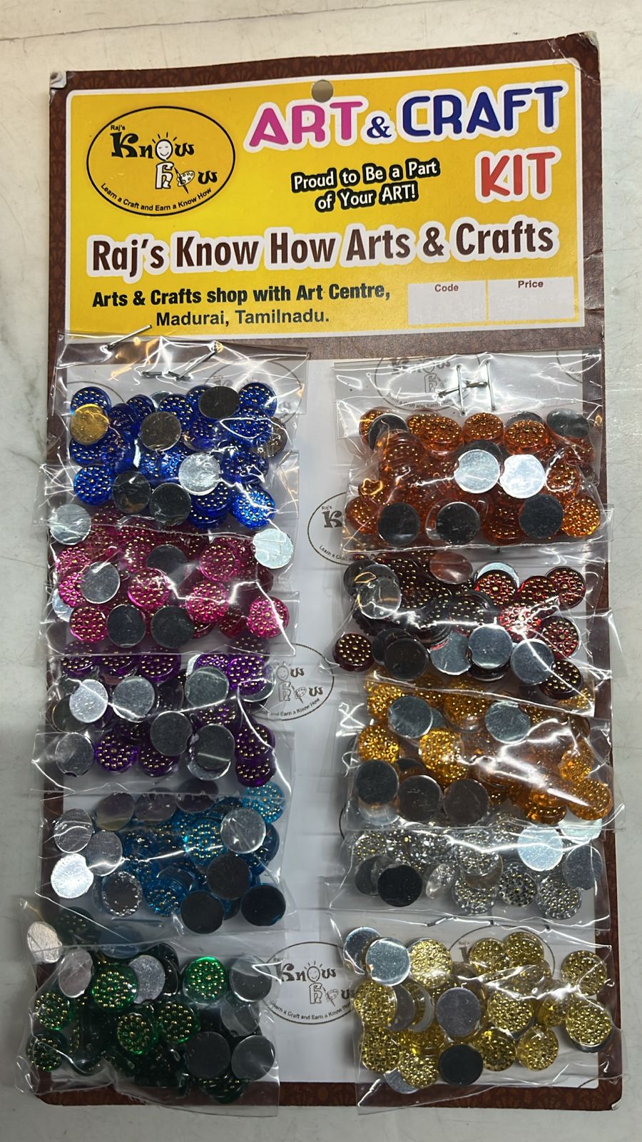 Multi Dot plastic kundan kit 60