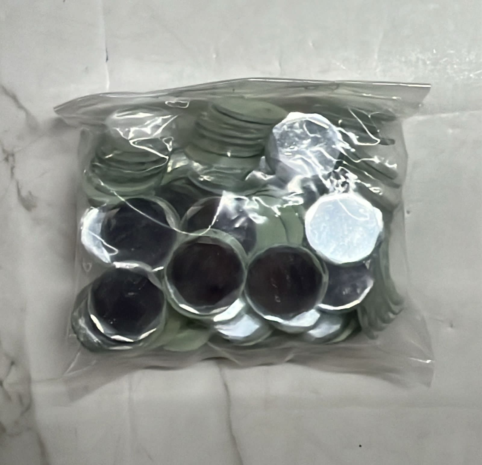 Grey cut roundTanjore Painting Jaipur Kundan stones-50 stones in a pack