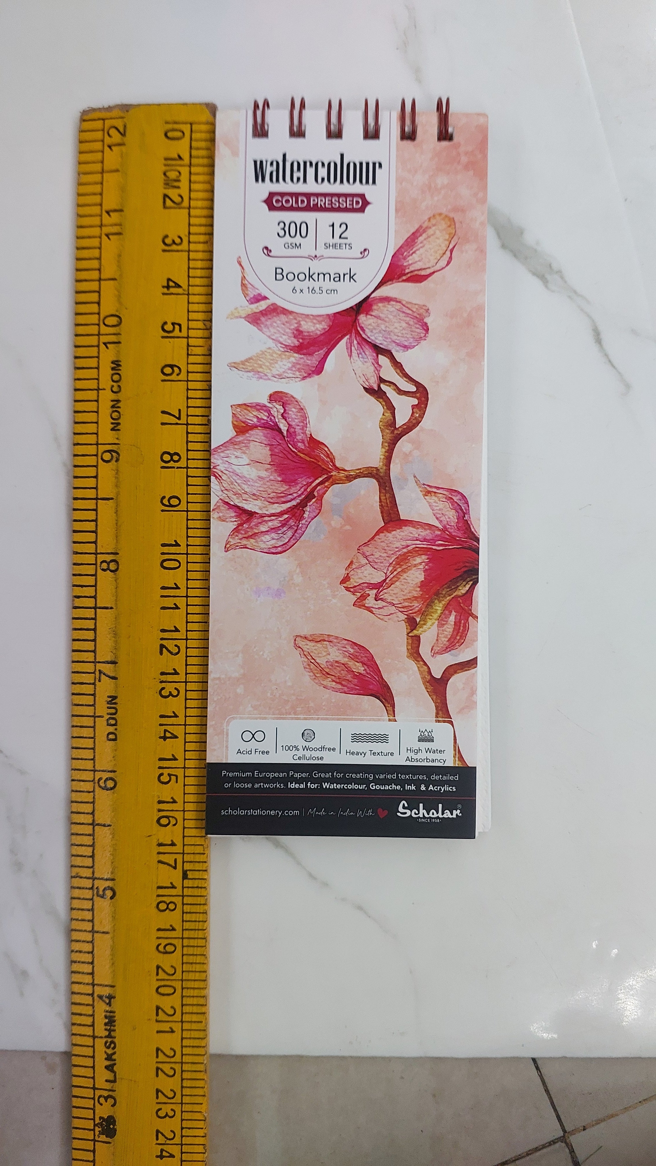 Scholar bookmark Watercolor book 12 sheets-300gsm