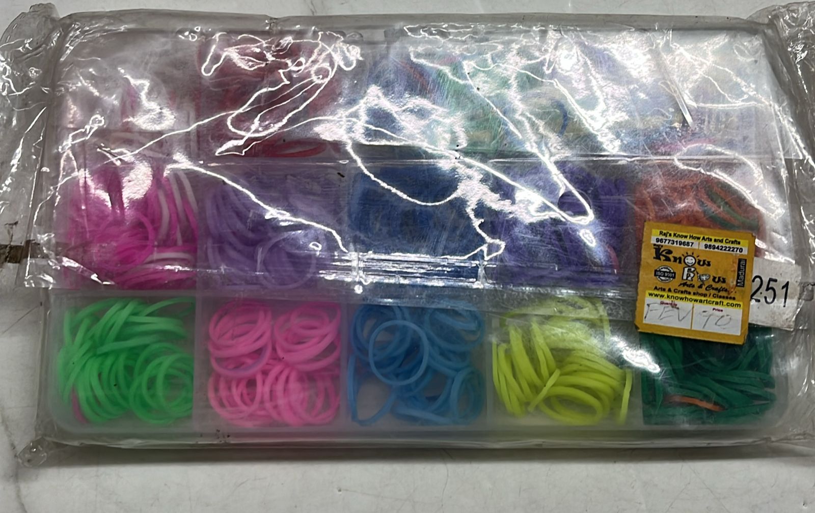 loom band rubber band half inch assorted 1 box -RB90