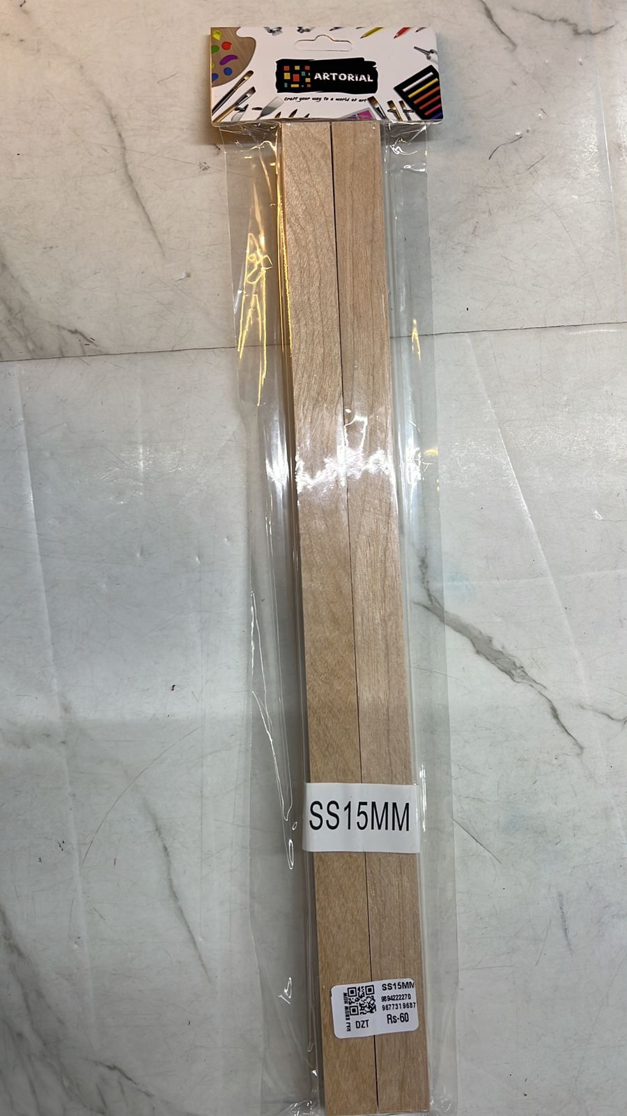 Wooden stick square for craft project