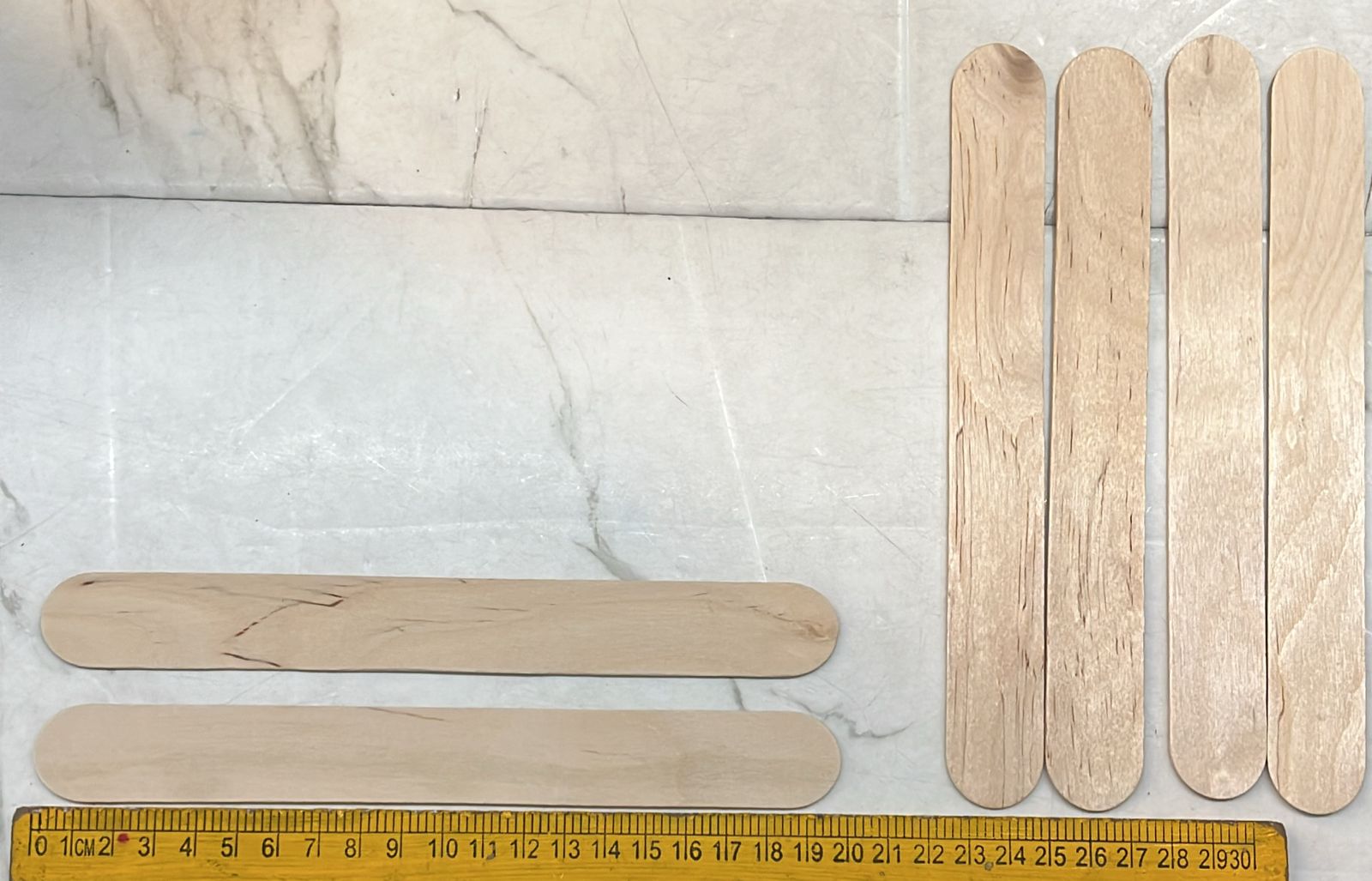 Colour and wooden popsicles