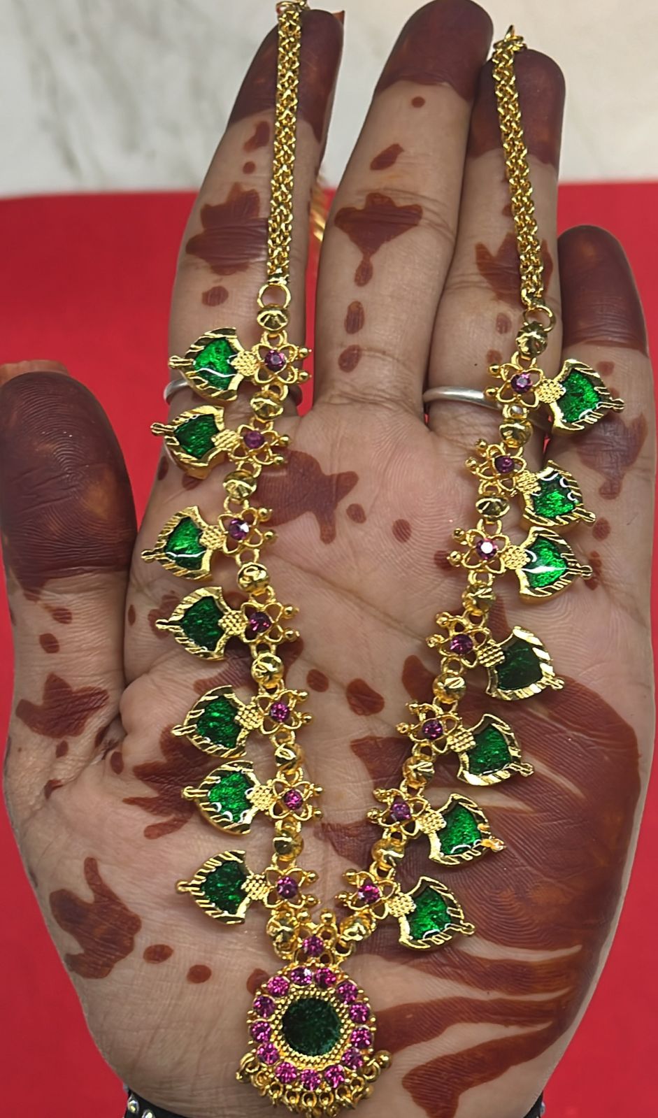 Green Neklace 7 leaf 1 pack-GNCL