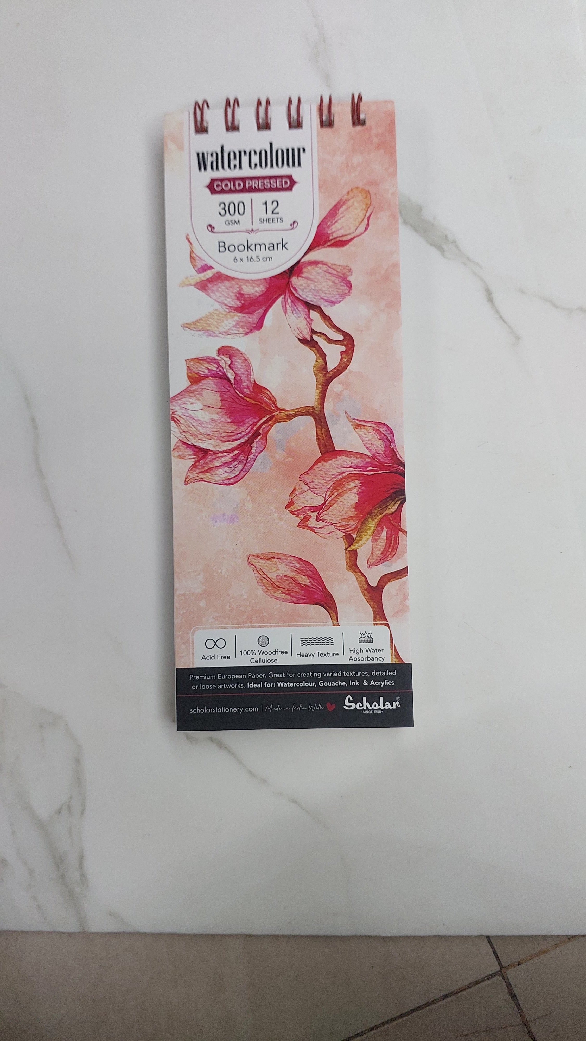 Scholar bookmark Watercolor book 12 sheets-300gsm