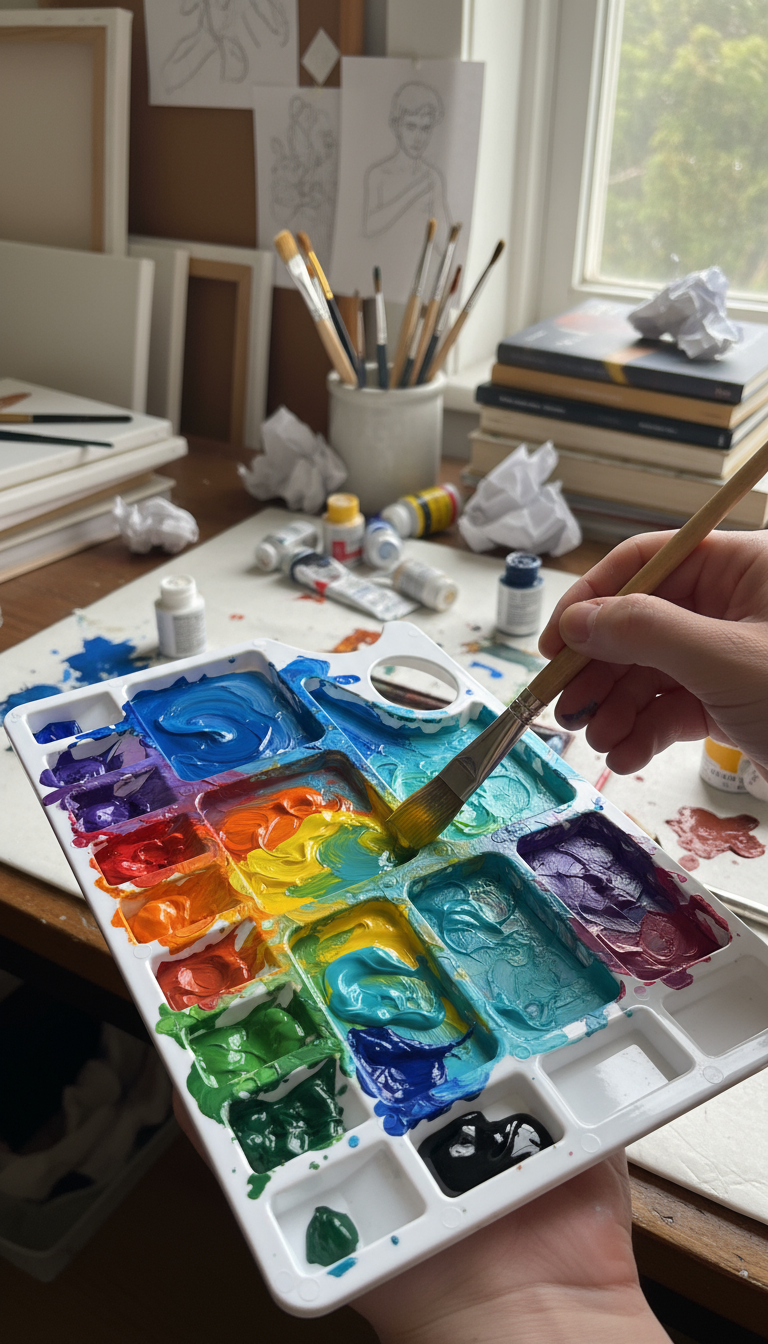 LINOGRAPH  rectangle PAIINTING PALLETE 17X25CM -DS437