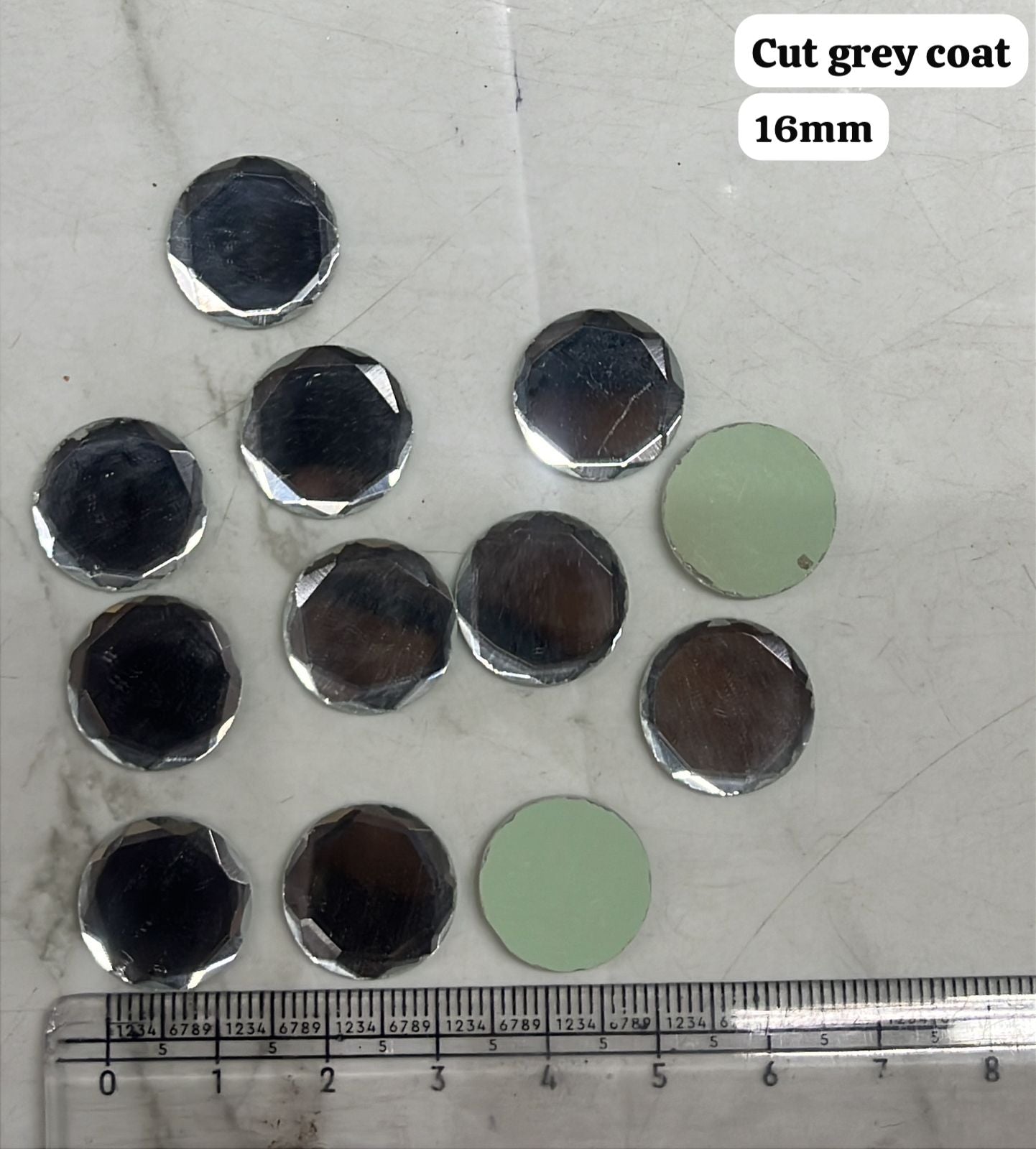 Grey cut roundTanjore Painting Jaipur Kundan stones-50 stones in a pack