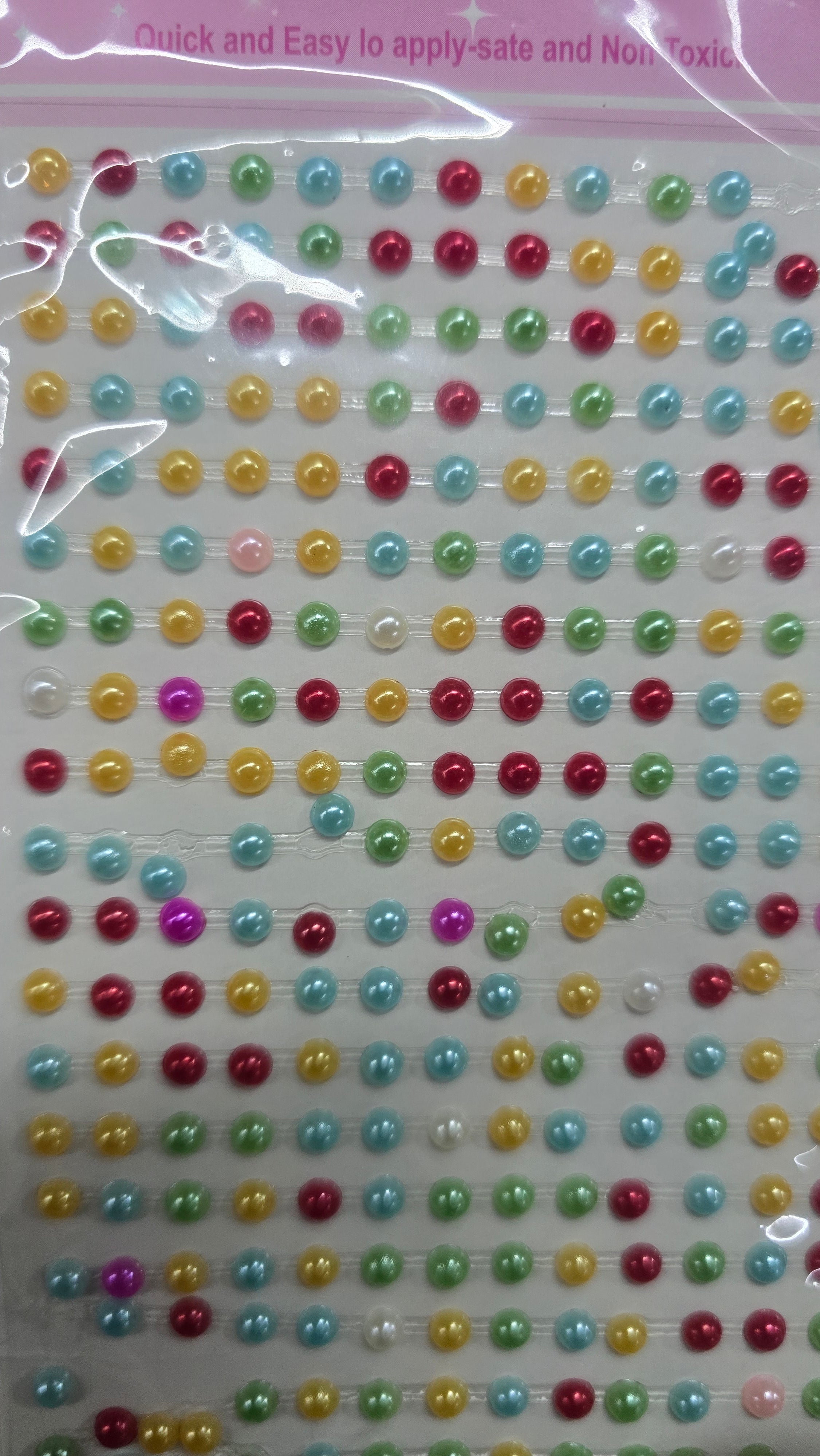 Multicolor  pearlsticker. 1 pack- st20