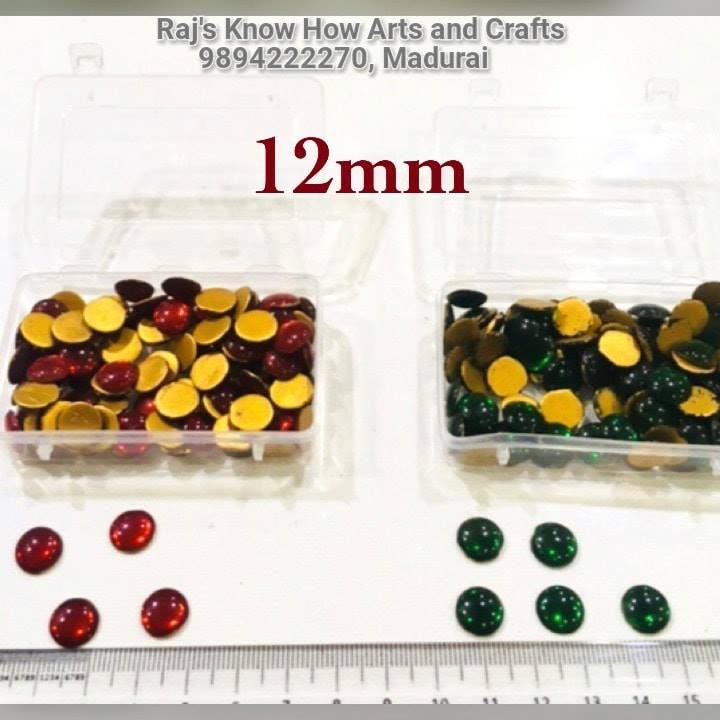 12mm ROUND Tanjore Painting Jaipur Kundan stones-100 stones in a pack