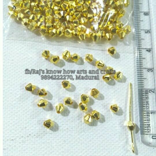 Gold drum spacer 4mm-90 piece in a pack approximately