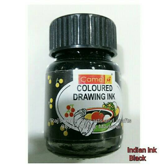 Camel Coloured Drawing Ink (black) (Indian Ink)