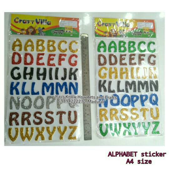 Alphabet stickers  A4size-1 pack