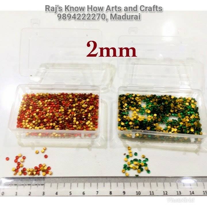 2mm ROUND Tanjore Painting Jaipur Kundan stones-100 stones in a pack