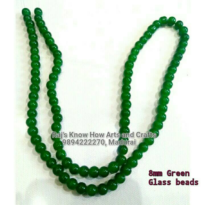 8mm glass beads-70 piece in a line