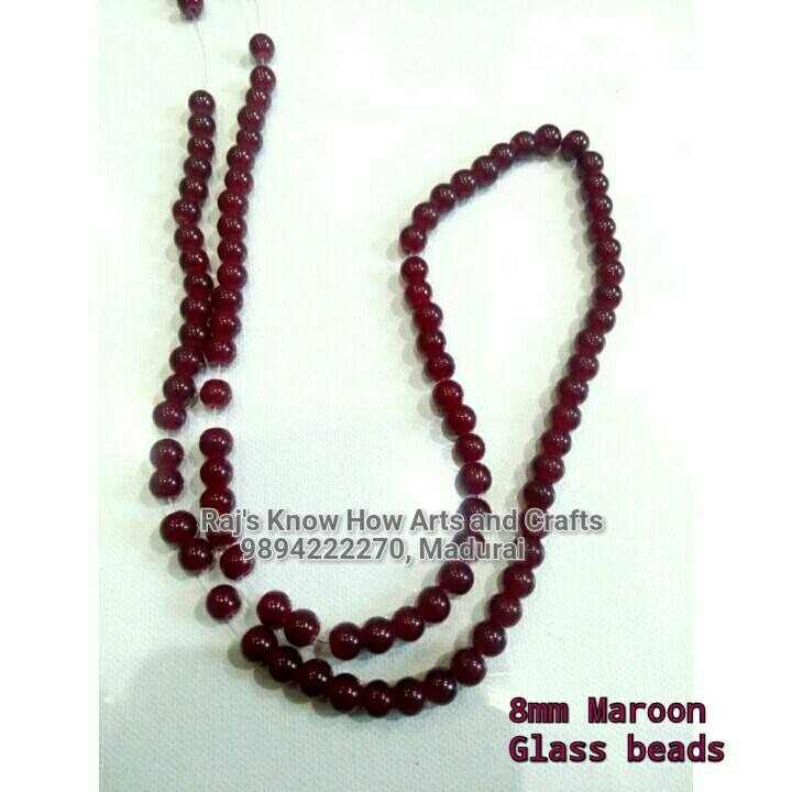 8mm glass beads-70 piece in a line