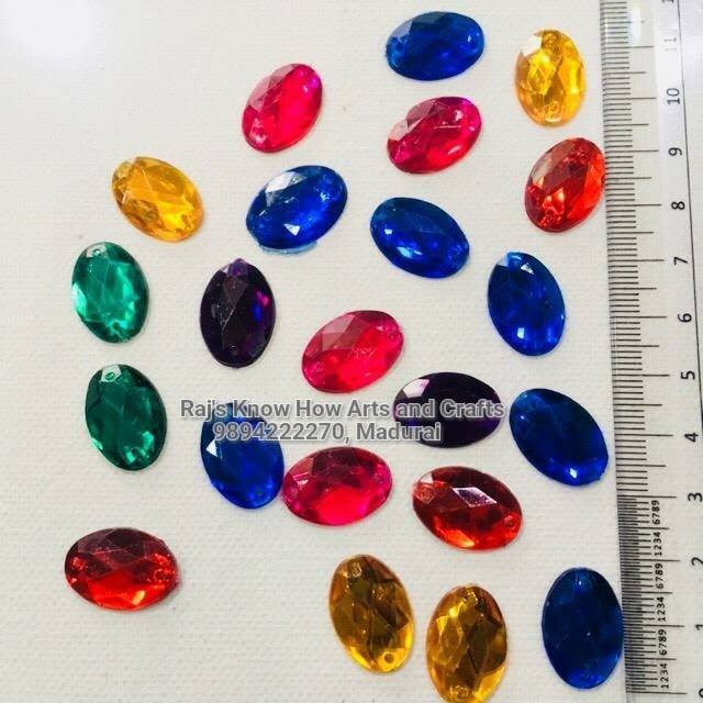 20mm Oval multicolored- 40 piece in a pack approx..