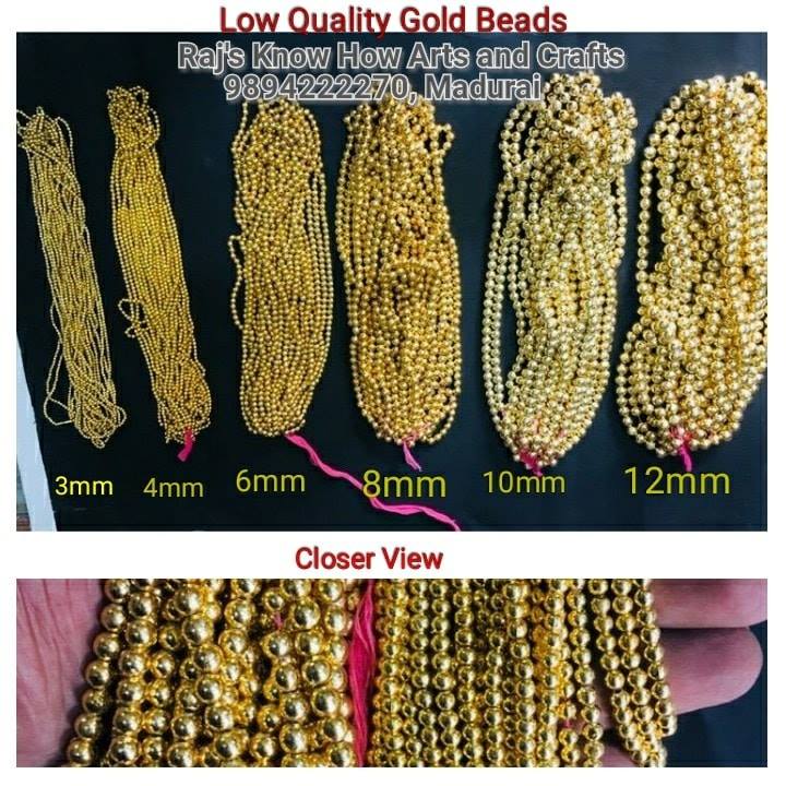 Low quality gold beads -500 piece in 1 bunch