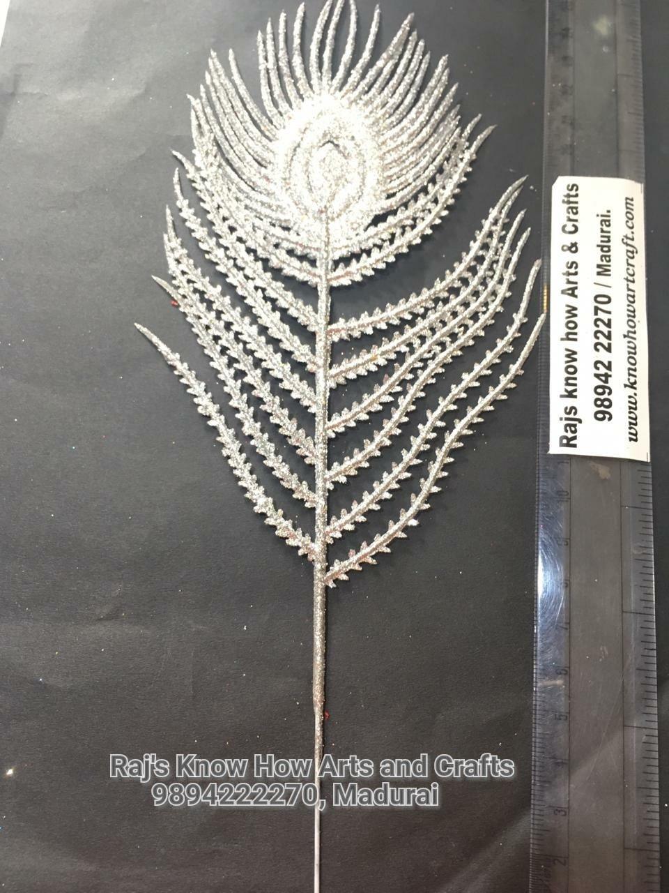 Silver Peacock feather - Main Image