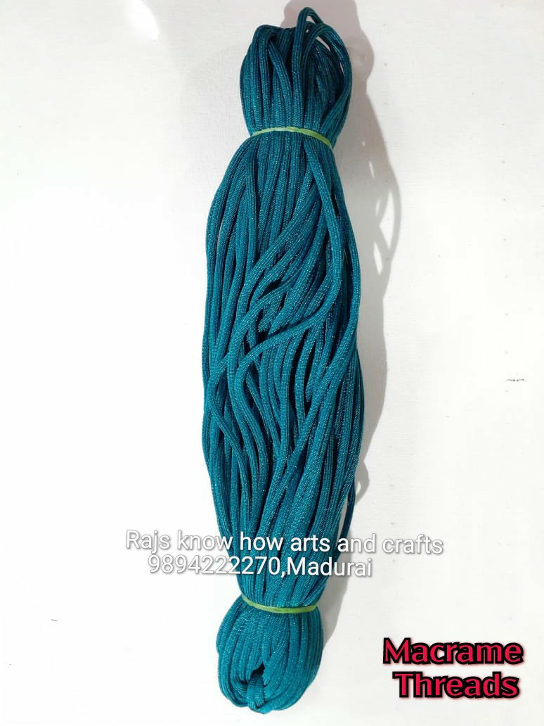 peacock blue 6mm macrame thread