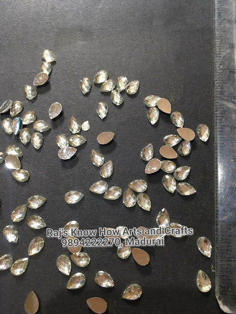 5mm white drop kundan-50g pack – KnowHowArtCraft