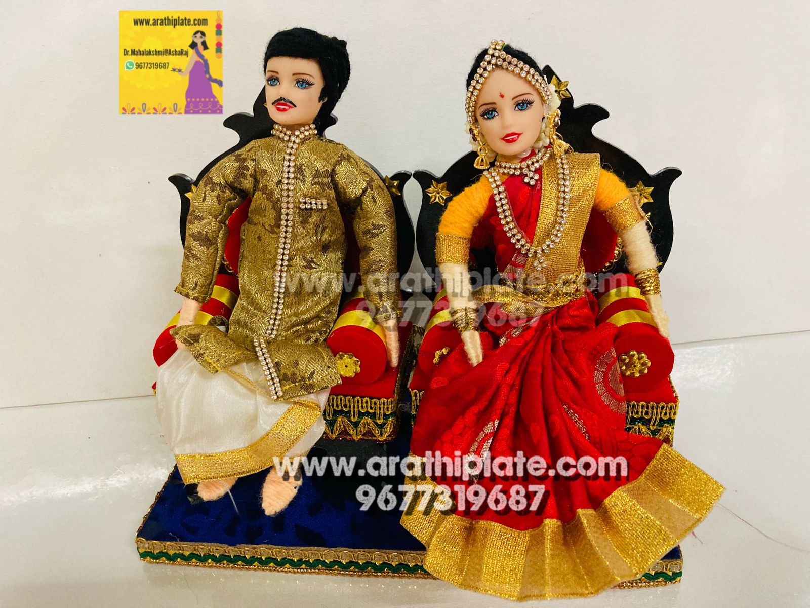 Barbie thread couple doll- reception seated – KnowHowArtCraft