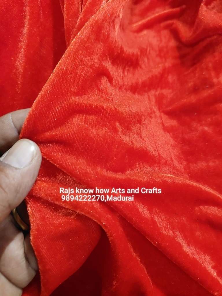 velvet cloth Red - 1 meter