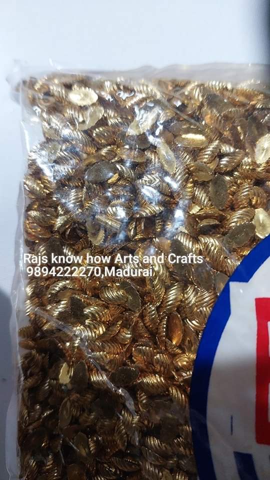 Gold half wheat beads